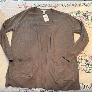 Women's Large Heathered Olive Sweater NWT